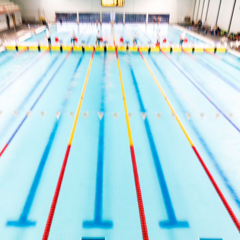 Out of focus swimming pool in Iceland